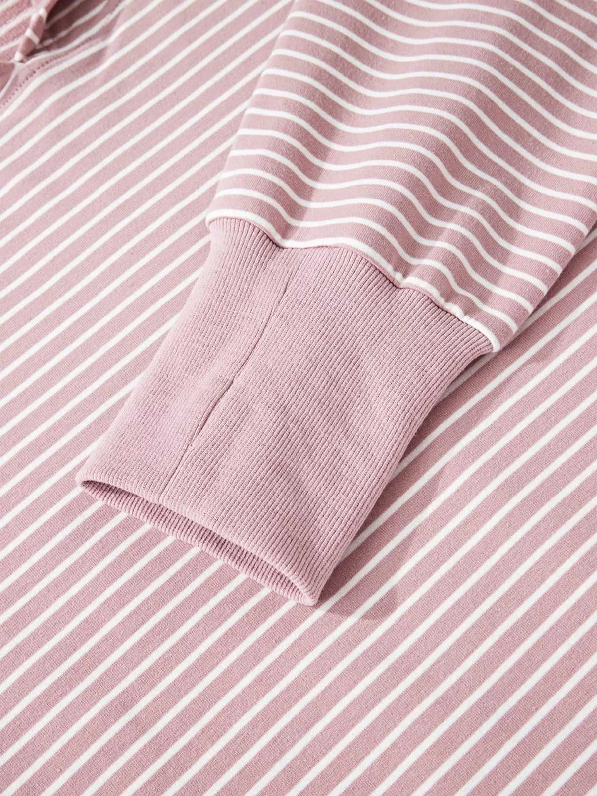 Stripe Thumbhole Side Slits Drop Shoulder Loose Fit Hoodie 100100680505816 52 Affordable Fashion Under $100 Jerry's Apparel 
