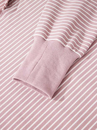 Stripe Thumbhole Side Slits Drop Shoulder Loose Fit Hoodie 100100680505816 52 Affordable Fashion Under $100 Jerry's Apparel 