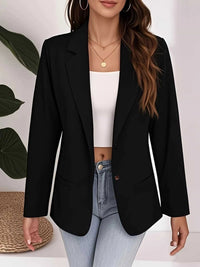 Plus Size Lapel Collar Single-Button Blazer 100100166280160 48 Affordable Fashion Under $100 Jerry's Apparel 