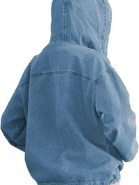 Casual Hooded Kangaroo Pocket Denim Jacket 101003999941412 64 Affordable Fashion Under $100 Jerry's Apparel 