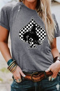 Redeo Check Spades Western Graphic T Shirt
