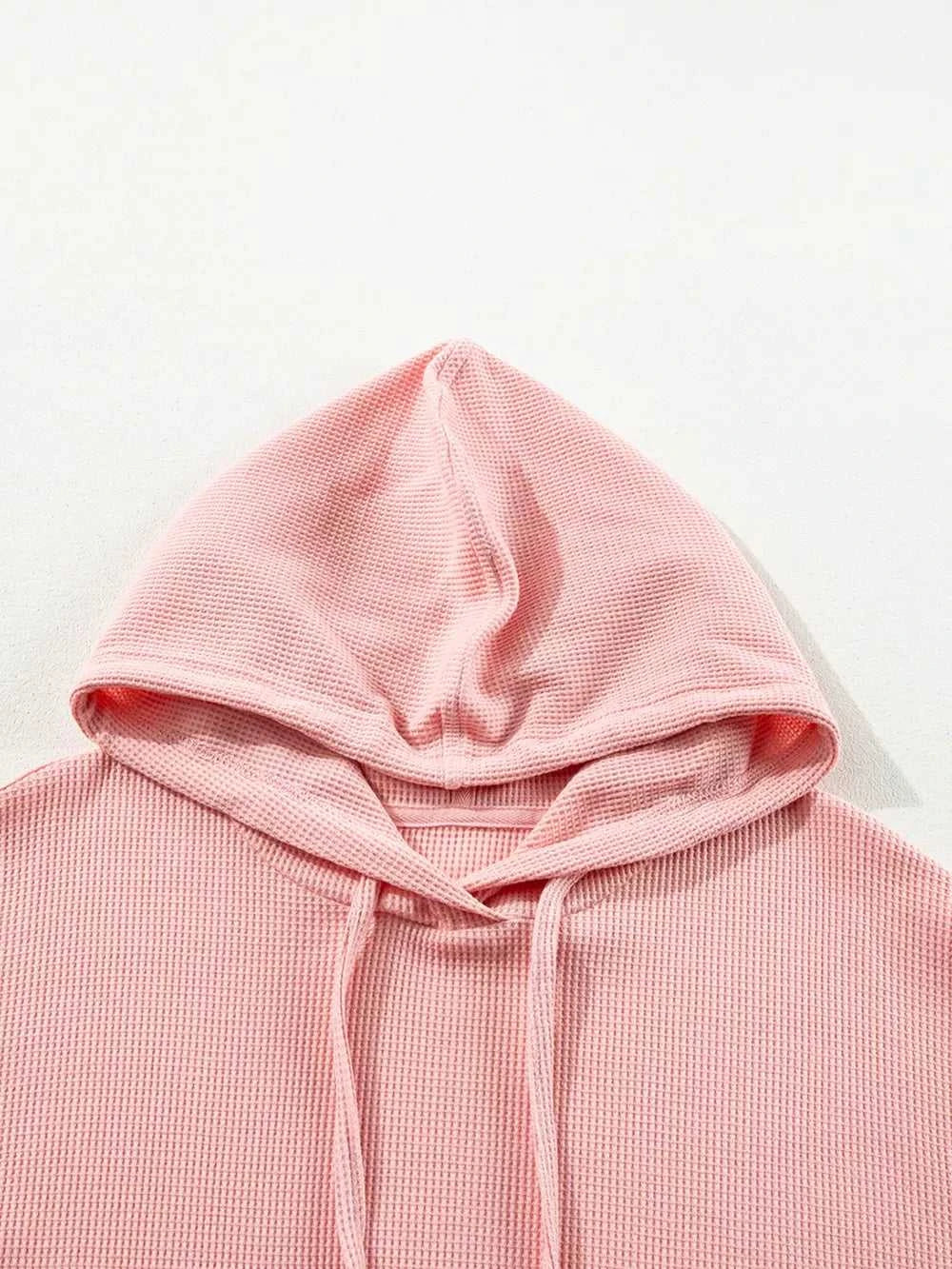 Waffle Knit Fleece Lined High Low Oversized Hoodie 100100642846930 47 Affordable Fashion Under $100 Jerry's Apparel 