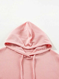 Waffle Knit Fleece Lined High Low Oversized Hoodie 100100642846930 47 Affordable Fashion Under $100 Jerry's Apparel 
