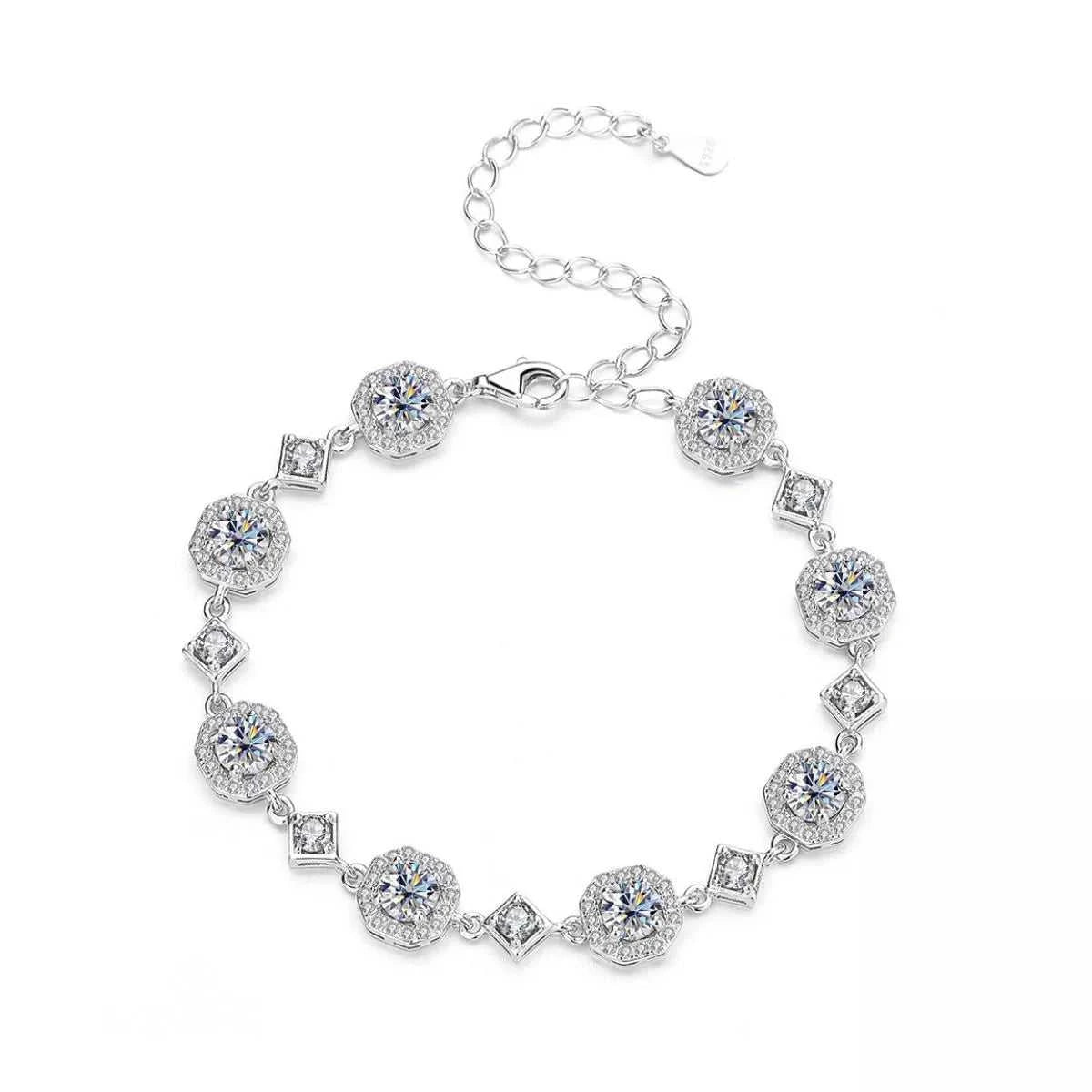 4 Carat 925 Sterling Silver Moissanite Bracelet 100500383324331 119 Jerry's Apparel 