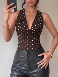 Polka Dot Cowl Neck Bodysuit 100100191422082 27 Affordable Fashion Under $100 Jerry's Apparel 