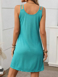 Texture Scoop Neck Double Spaghetti Strap Dress 100100561341621 23 Affordable Fashion Under $100 Jerry's Apparel 