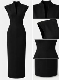 Slit Sleeveless Bodycon Midi Dress 101001165760167 45 Gifts for Her Jerry's Apparel 
