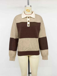 Color Block Polo Collar Sweater 100100395716600 43 Affordable Fashion Under $100 Jerry's Apparel 