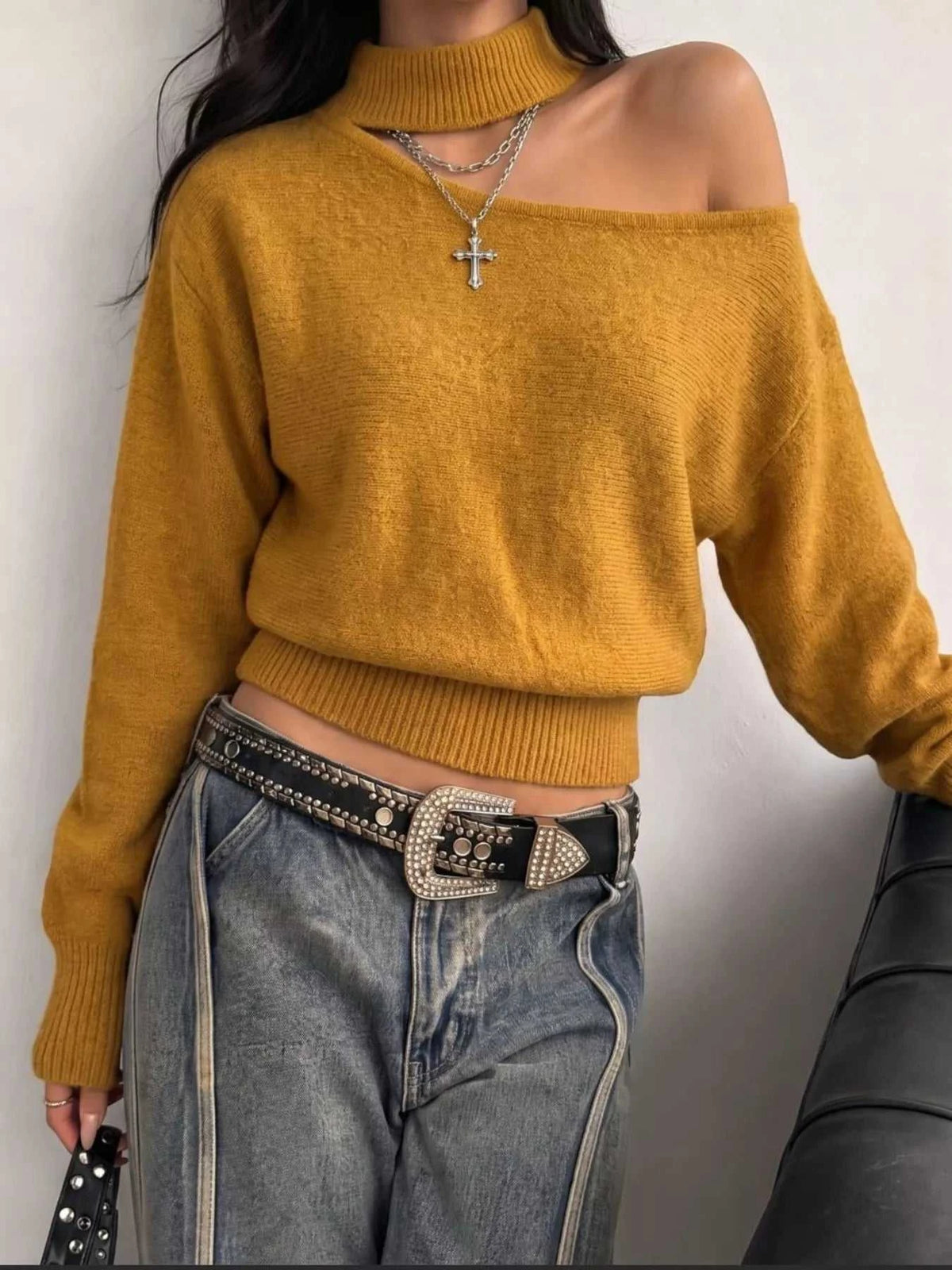 Cold-Shoulder Dropped Shoulder Sweater 101002178198297 31 Affordable Fashion Under $100 Jerry's Apparel 