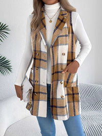 Plaid Double-Breasted Vest Coat 100100895699869 38 Affordable Fashion Under $100 Jerry's Apparel 