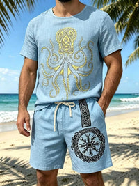 Men's Full Size Round Neck Tee and Shorts Set Plus Size 100400477639442 40 Affordable Fashion Under $100 Jerry's Apparel 