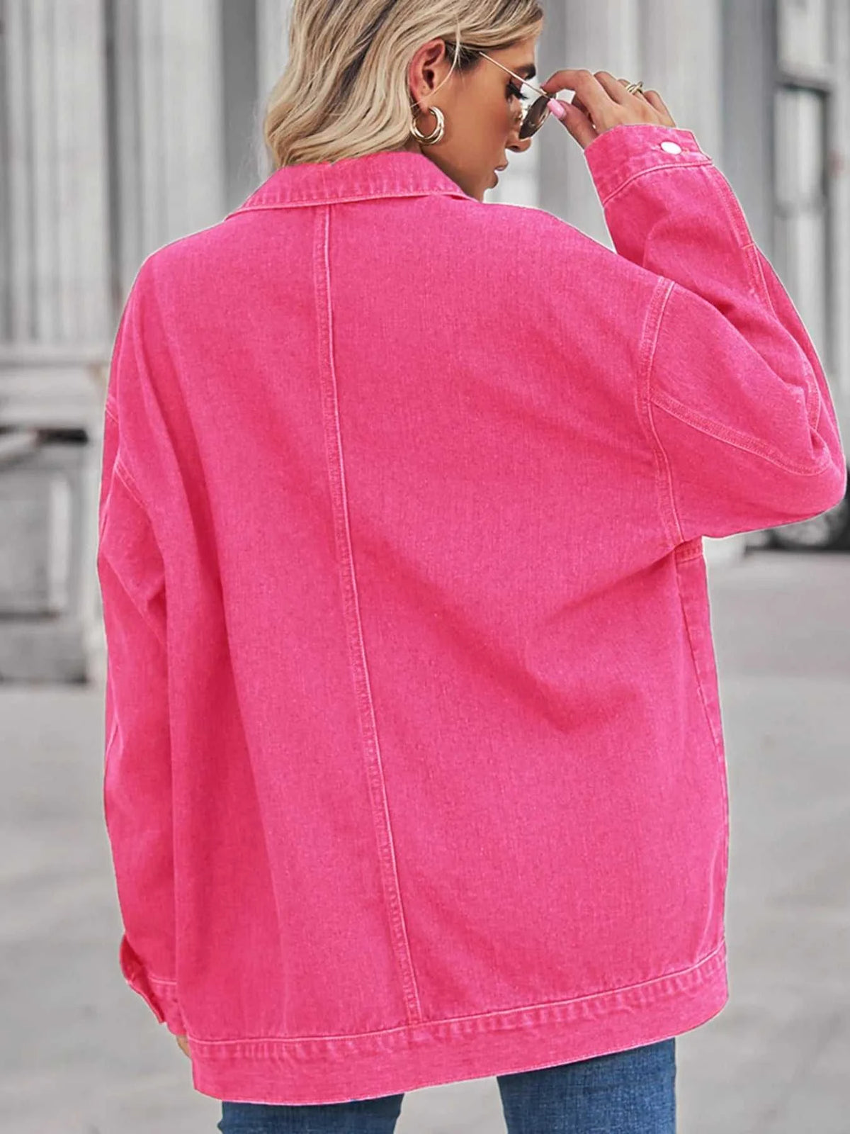 Button Up Long Sleeve Denim Jacket 100100658147198 64 Affordable Fashion Under $100 Jerry's Apparel 