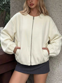 Fleece Bomber Jacket with Zipper Closure 100100681964108 49 Affordable Fashion Under $100 Jerry's Apparel 