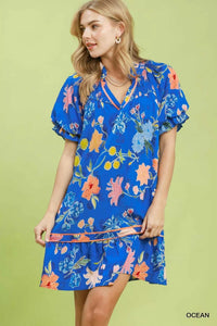 Umgee Floral Ruffle Hem Mini Dress 100100012841788 64 Affordable Fashion Under $100 Jerry's Apparel 