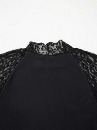 Leopard Mesh Patchwork Knit Long Sleeve Top 100100593433336 22 Affordable Fashion Under $100 Jerry's Apparel 
