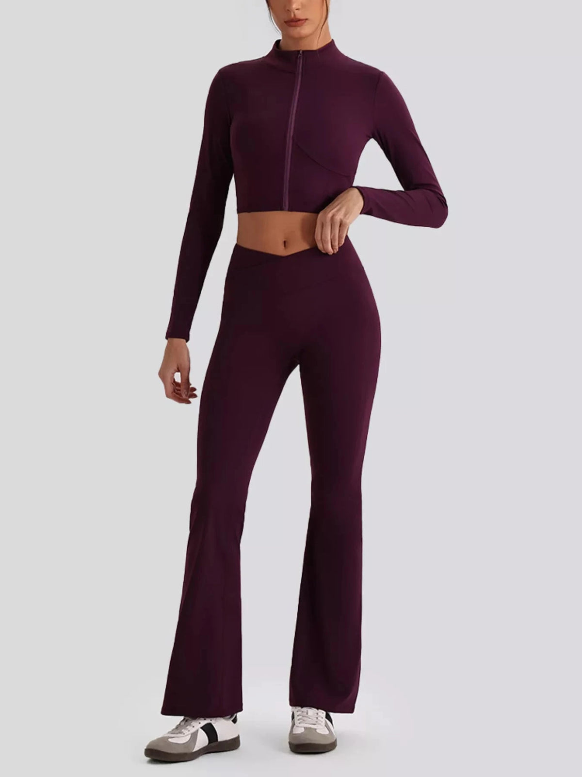 Seamless Criss-Cross V-Neck Tank and Leggings Active Set 101006885753799 113 Comfortable Weekend Sets Jerry's Apparel 