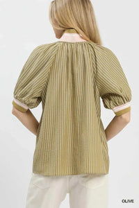 Umgee Botanical Print Blouse 100100847581563 55 Affordable Fashion Under $100 Jerry's Apparel 