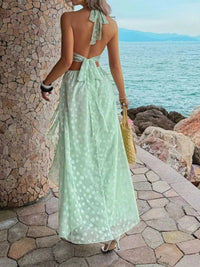 Ruffled Halter Neck Maxi Dress 100100231746653 72 Affordable Fashion Under $100 Jerry's Apparel 