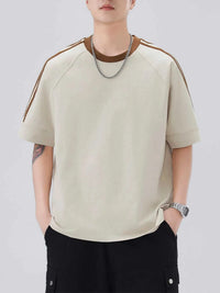 Men's Plus Size Striped Trim Casual T-Shirt 100400623701852 45 Affordable Fashion Under $100 Jerry's Apparel 