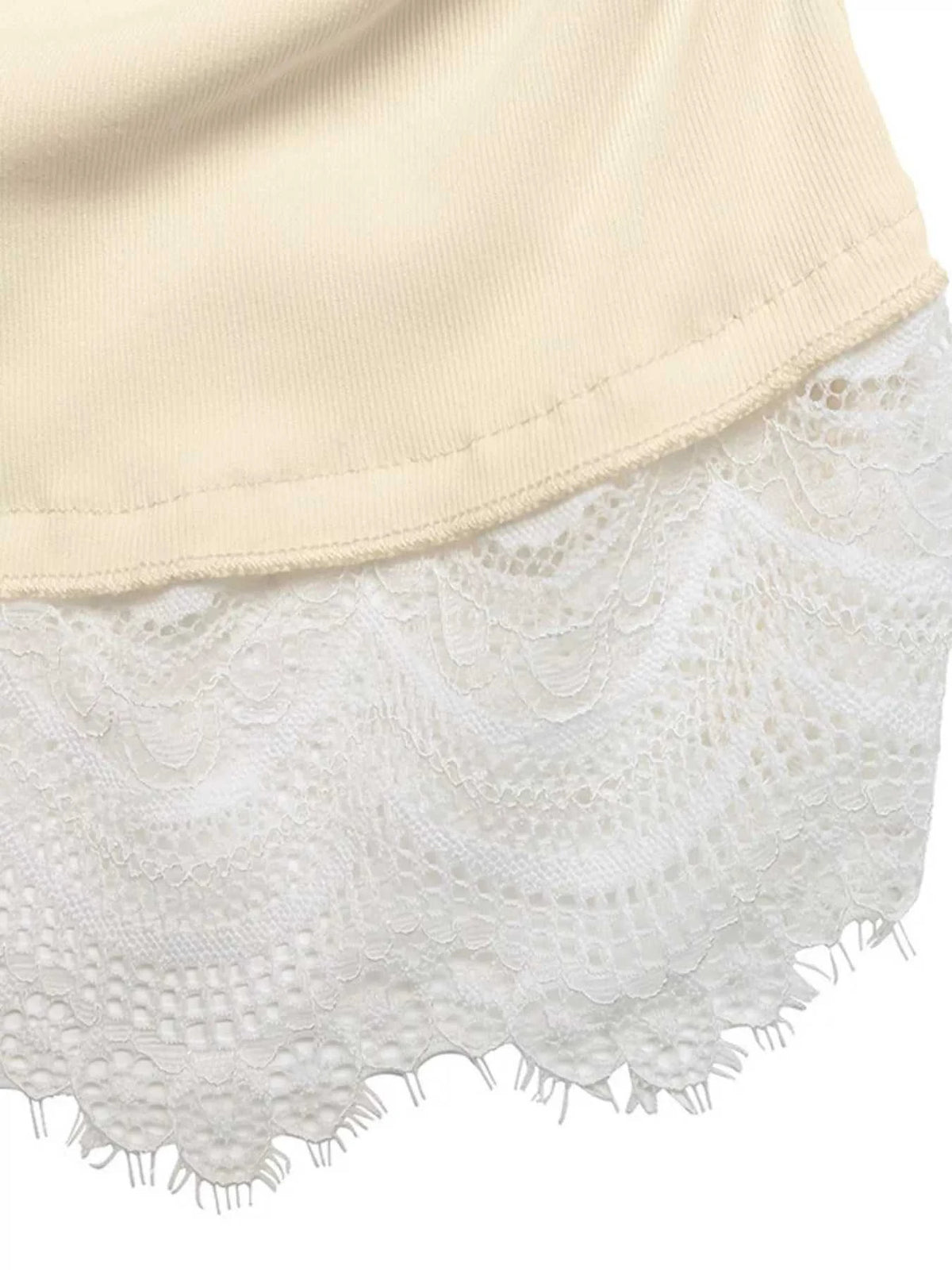 Lace Trim Long Sleeve T-Shirt 100100829031405 28 Affordable Fashion Under $100 Jerry's Apparel 