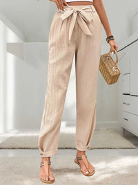 Perfee Tied High Waist Pants 100100108031824 32 Seasonal Fashion Collections Jerry's Apparel 