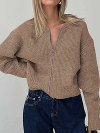 Zip Up Long Sleeve Cardigan 100100441902205 59 Affordable Fashion Under $100 Jerry's Apparel 