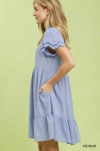 Umgee Scallop Flutter Sleeve Tiered Mini Dress 100100935691497 62 Affordable Fashion Under $100 Jerry's Apparel 