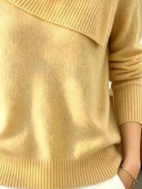 Full Size Asymmetric Ribbed Collar Sweater Plus Size 101002369014194 47 Affordable Fashion Under $100 Jerry's Apparel 