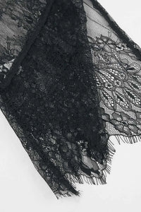 Fringe Round Neck Long Sleeve Lace Sheer Top 100100224601038 26 Affordable Fashion Under $100 Jerry's Apparel 