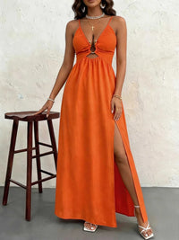 Cutout Front Slit Maxi Dress 100100093025501 39 Affordable Fashion Under $100 Jerry's Apparel 