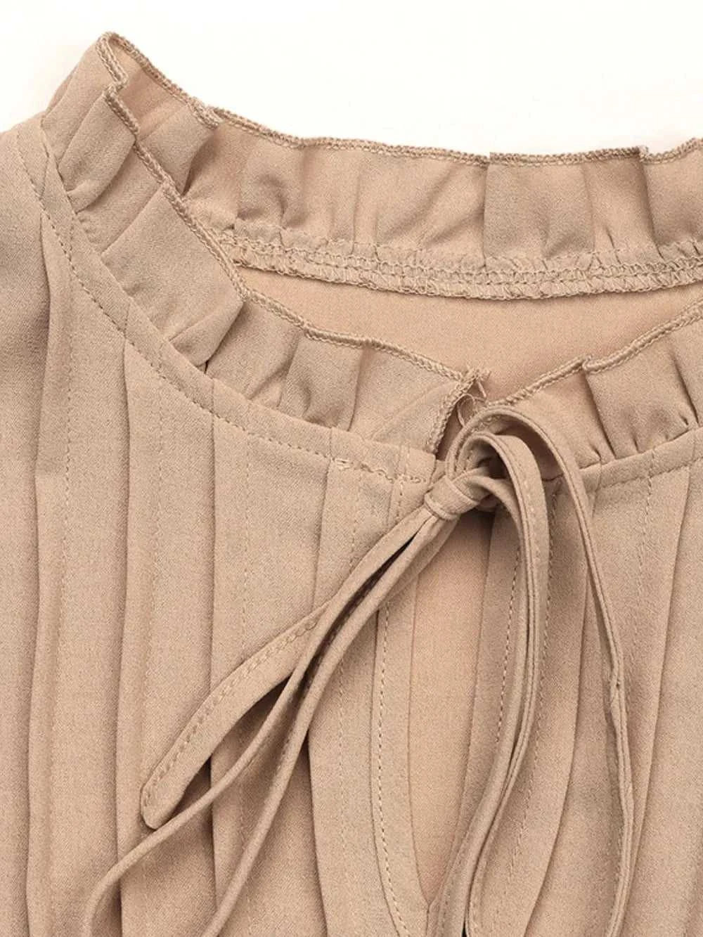 Perfee Frill Tie Neck Long Sleeve Blouse 100100140621598 33 Affordable Fashion Under $100 Jerry's Apparel 