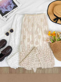 Lace Elastic Waist Midi Skirt 100100015303540 44 Affordable Fashion Under $100 Jerry's Apparel 