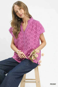 Umgee Lace Button-Front Top 100100324171200 55 Affordable Fashion Under $100 Jerry's Apparel 