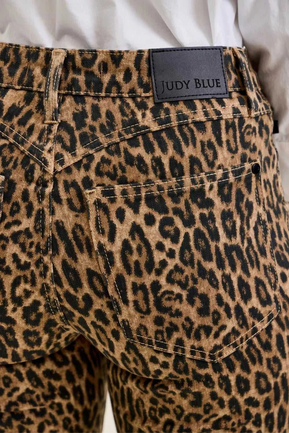 Judy Blue Mr Jaqueline Flare Print Leopard Jeans 100100978101149 67 Affordable Fashion Under $100 Jerry's Apparel 