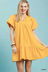 Umgee Flutter Sleeve Tassel Tie Ruffle Hem Mini Dress 100100216541175 62 Affordable Fashion Under $100 Jerry's Apparel 