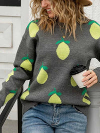 Lemon Crew Neck Round Neck Sweater 100100091974343 47 Affordable Fashion Under $100 Jerry's Apparel 