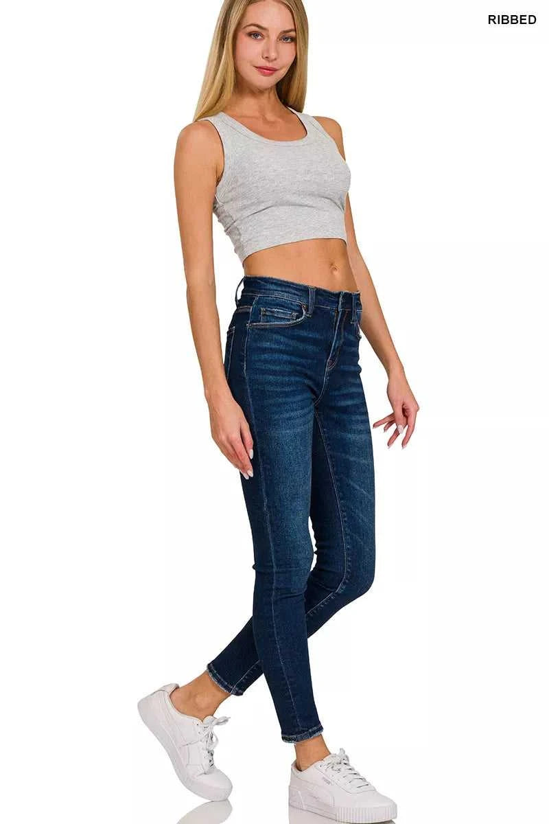 Zenana Ribbed Scoop Neck Cropped Tank Top 100100838561900 18 Affordable Fashion Under $100 Jerry's Apparel 