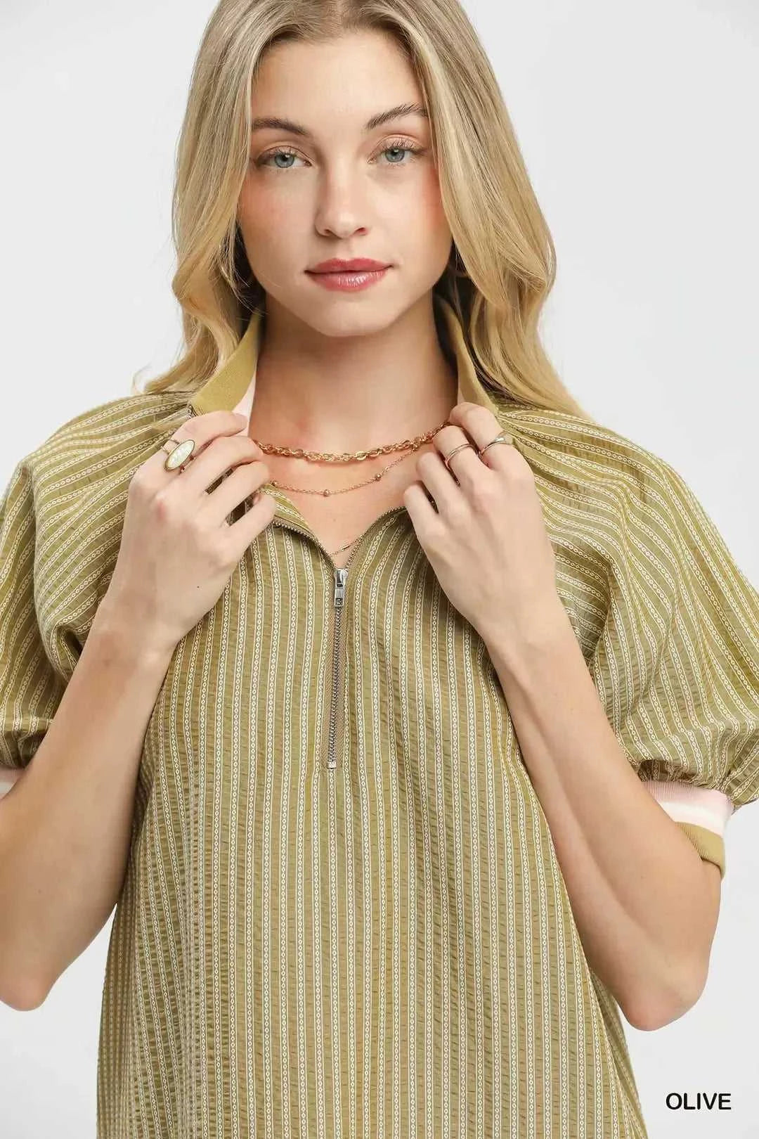 Umgee Botanical Print Blouse 100100847581563 55 Affordable Fashion Under $100 Jerry's Apparel 