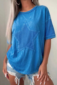Mineral Wash Star Mesh Patchwork Oversize Tee 100100214366349 67 Affordable Fashion Under $100 Jerry's Apparel 