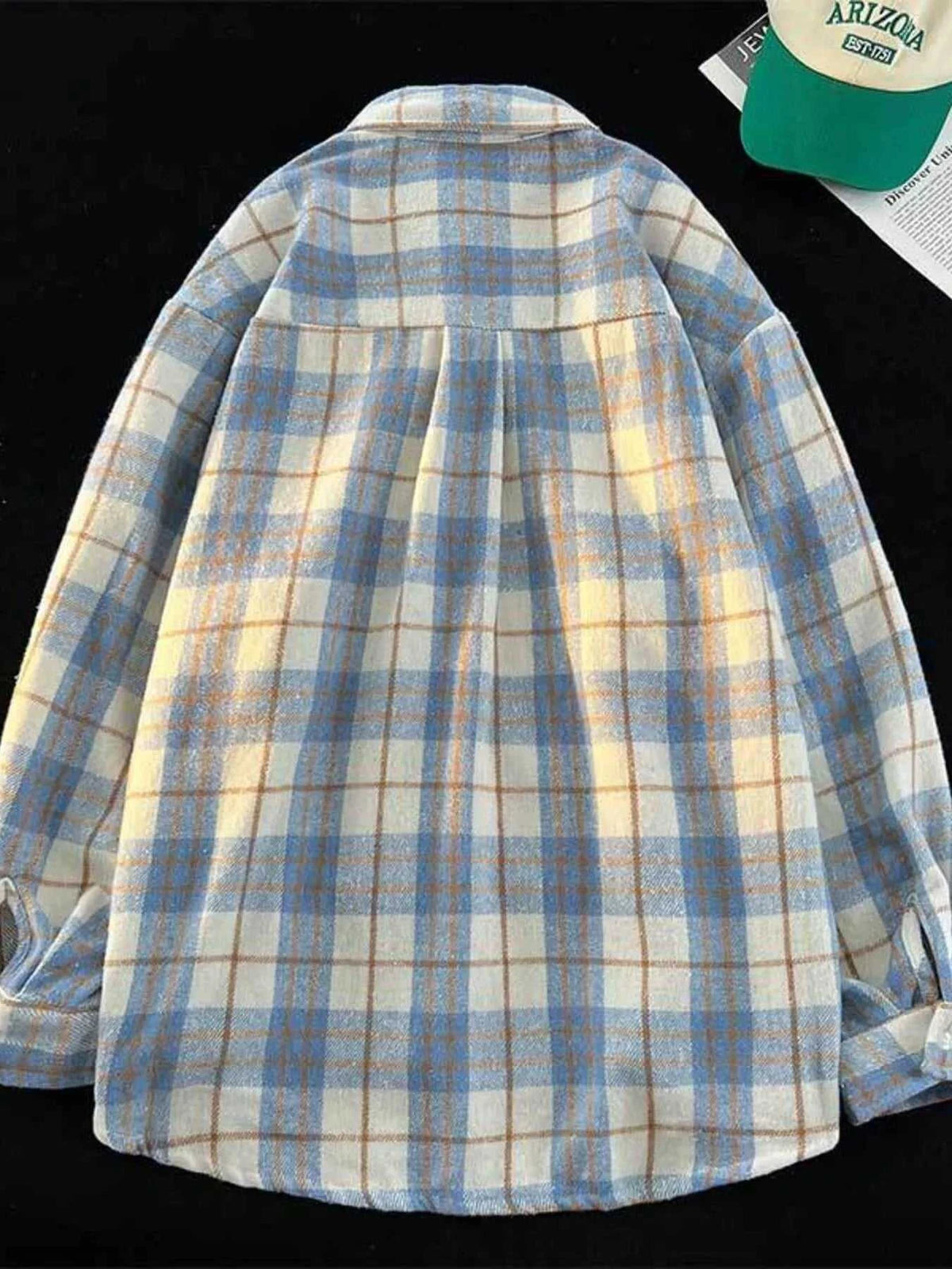 Men's Full Size Oversized Plaid Shirt with Chest Pocket Plus Size 100400615461663 43 Affordable Fashion Under $100 Jerry's Apparel 