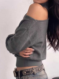 Cold-Shoulder Dropped Shoulder Sweater 101002178198297 31 Affordable Fashion Under $100 Jerry's Apparel 