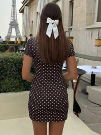 Polka Dot Cut-Out Front Mini Dress 100100763209154 25 Gifts for Her Jerry's Apparel 
