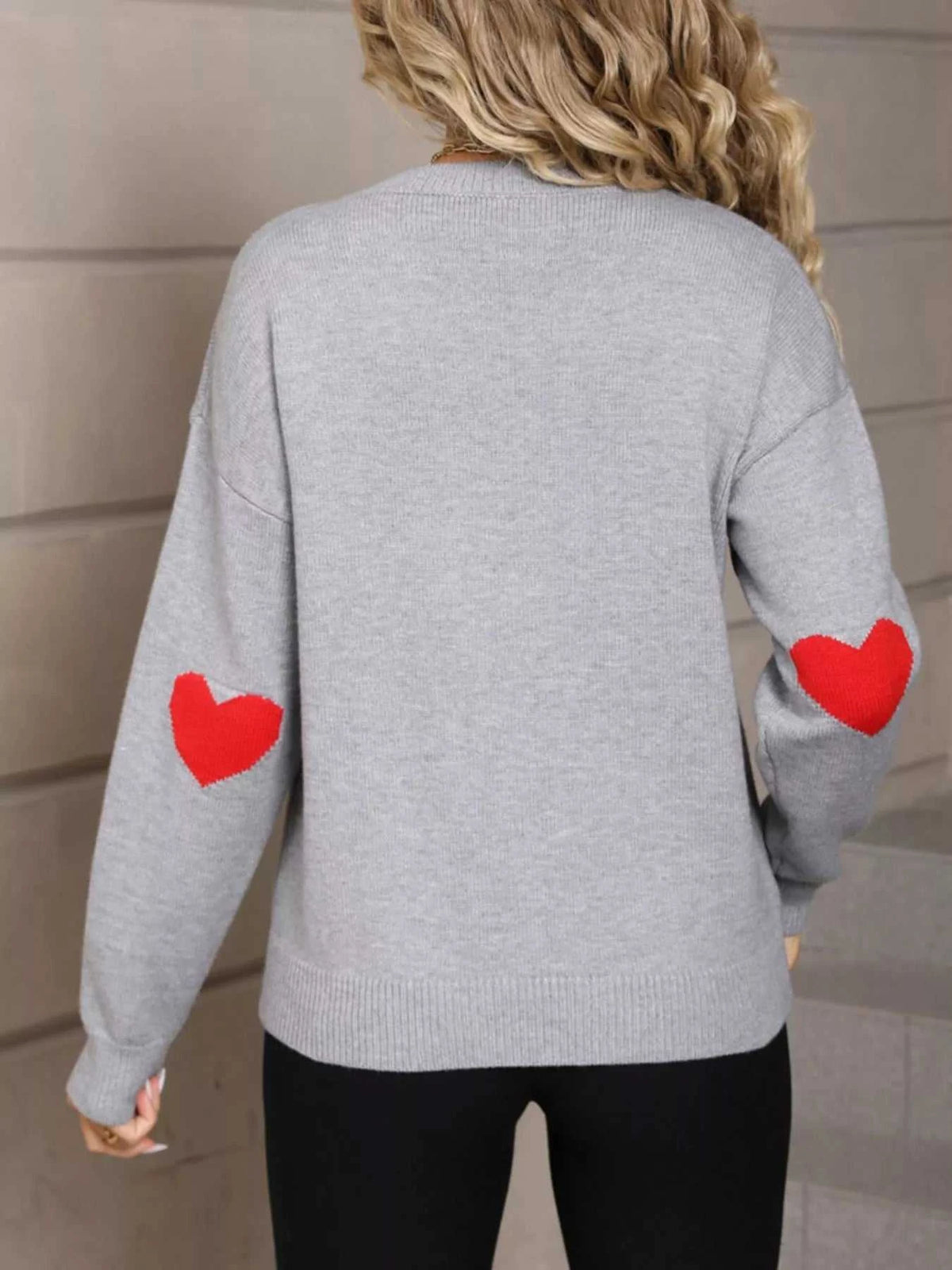 Valentine's Day Heart Graphic Dropped Shoulder Sweater 100100820549712 49 Affordable Fashion Under $100 Jerry's Apparel 