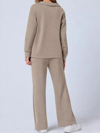 Dropped Shoulder Top and Pants Set 101001926020102 36 Women's Pants Set Gifts for Her Jerry's Apparel 