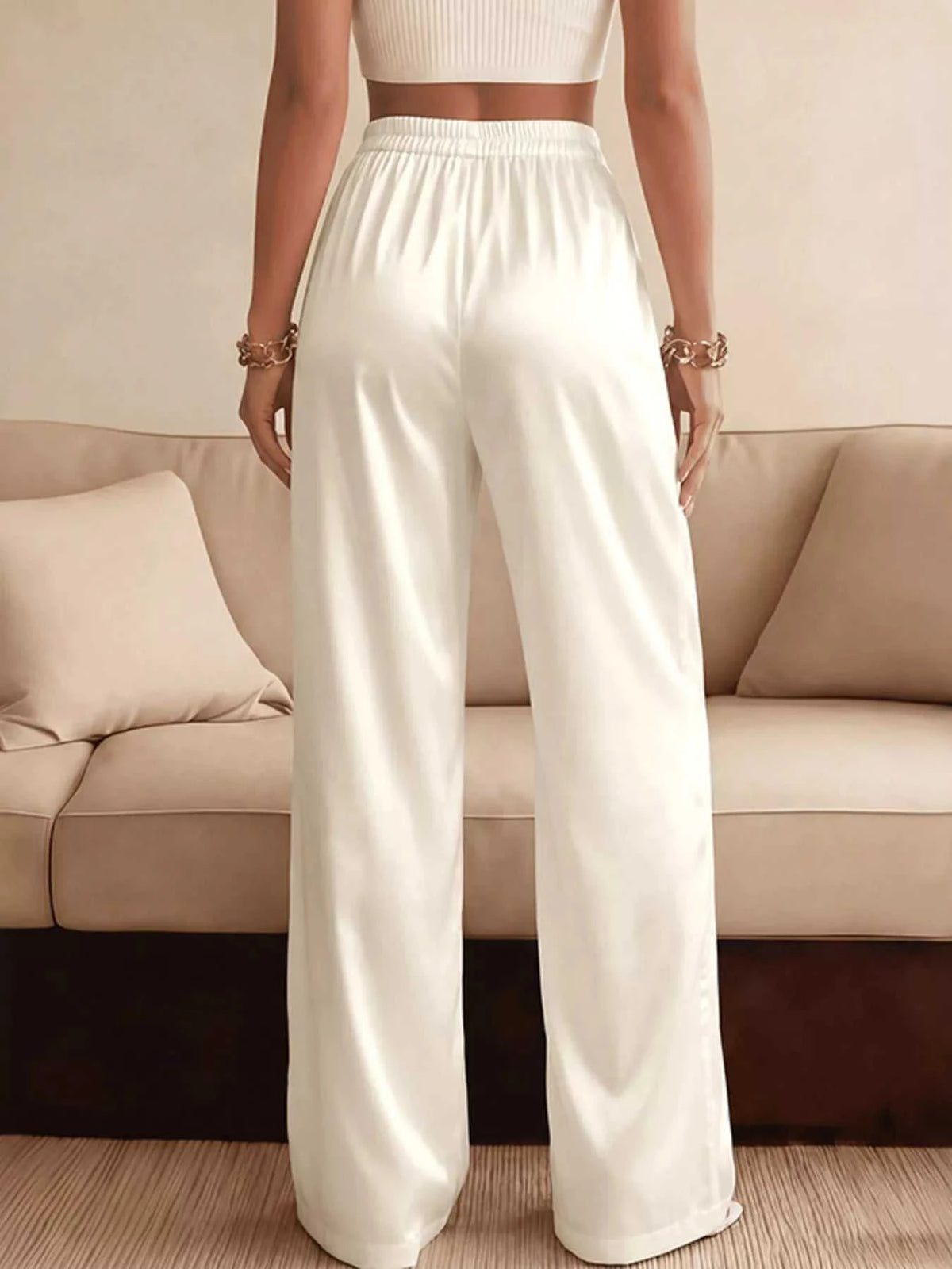 Lace Waist Wide Leg Pants 100100659257154 37 Affordable Fashion Under $100 Jerry's Apparel 