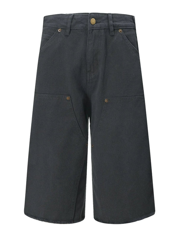 Men's Wide Leg Denim Shorts