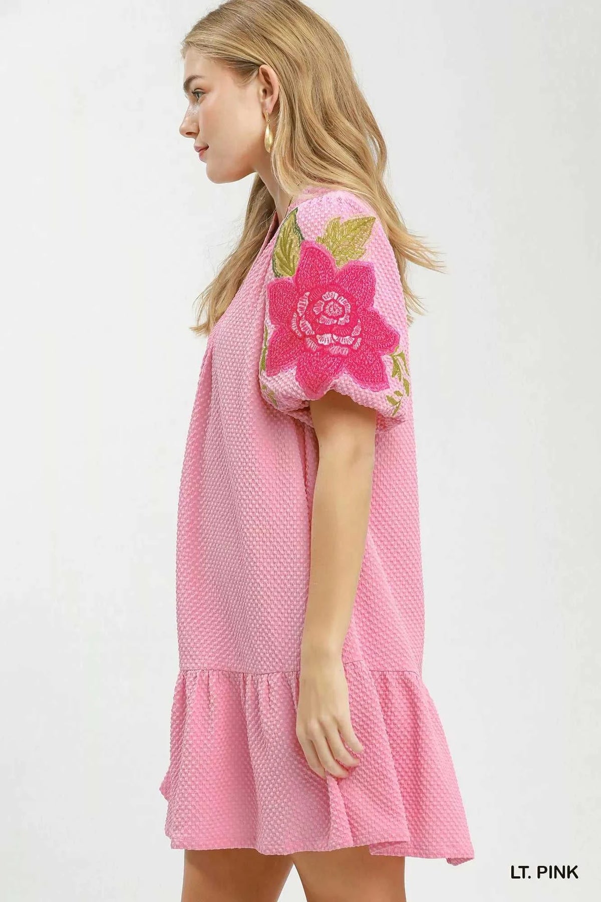 Umgee Floral Embroidered Textured Jacquard Dress 100100741271270 64 Affordable Fashion Under $100 Jerry's Apparel 