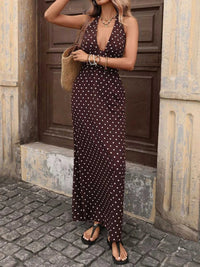 Halter Neck Polka Dot Maxi Dress 100100149942479 36 Affordable Fashion Under $100 Jerry's Apparel 