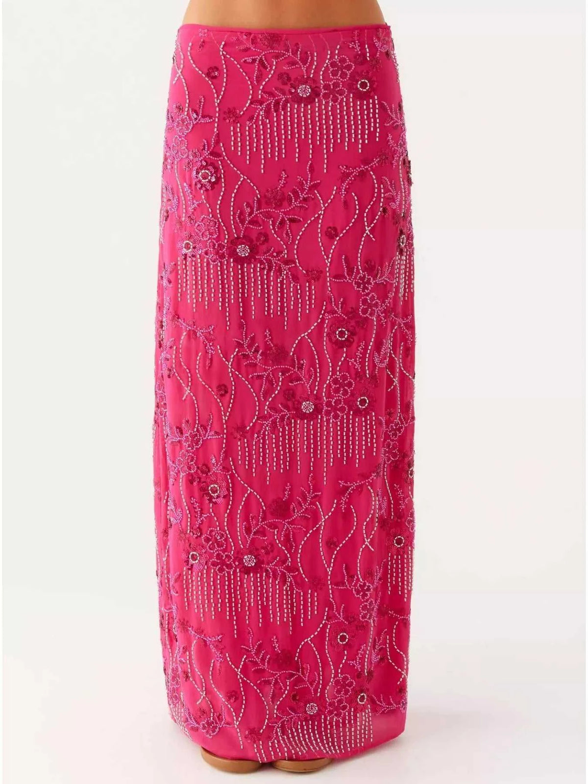 Sequin Embroidered Maxi Skirt 100100873081320 70 Affordable Fashion Under $100 Jerry's Apparel 