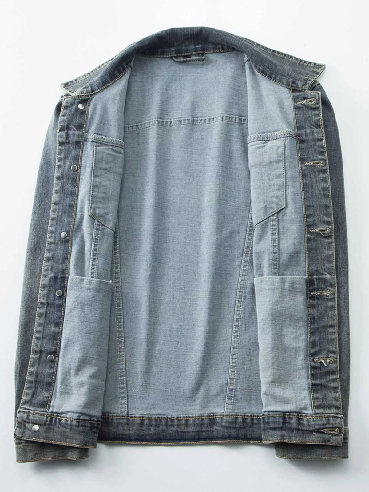 Men's Plus Size Vintage Wash Denim Jacket 100400969328187 109 Fashion Forward Plus Size Clothing Jerry's Apparel 